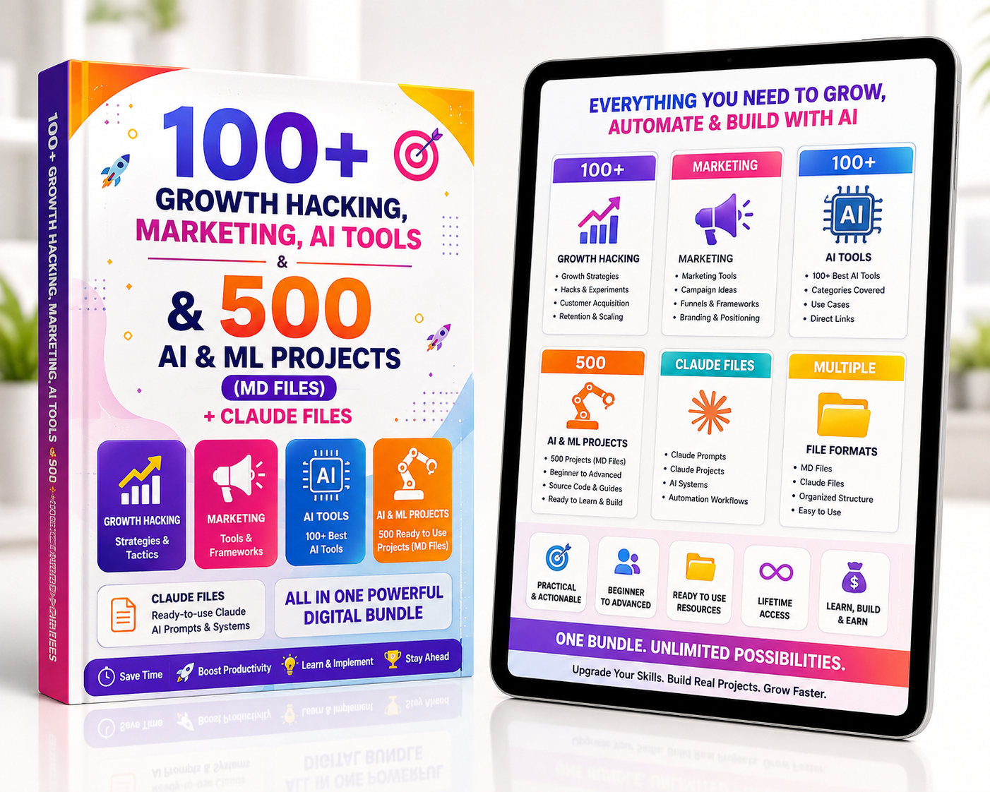 Growth hacking, marketing and AI resource vault with 500 AI/ML projects and Claude files